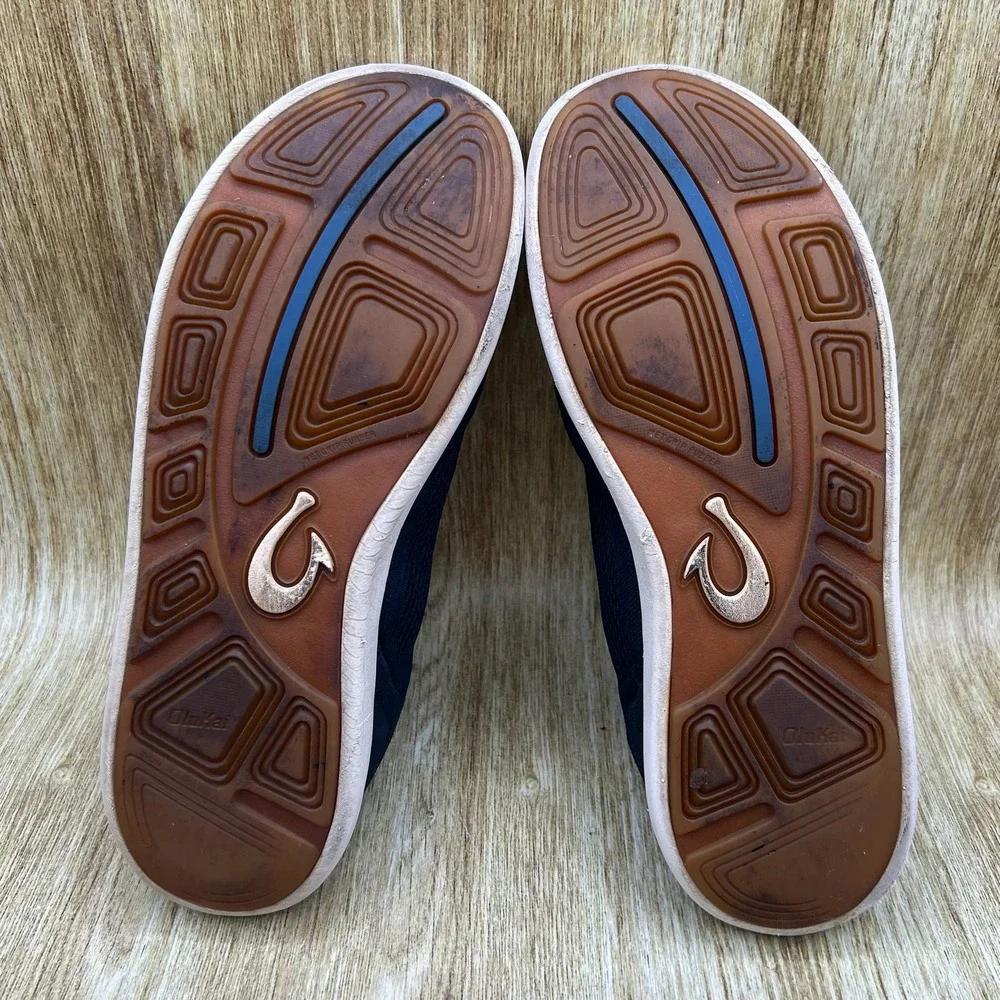 OluKai Moku Pae Men's Size 10 Slip On Blue Mesh Shoes Low Top Sneakers